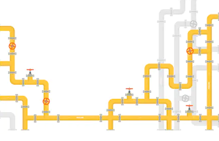 Low Pressure GI & Copper gas pipe lines